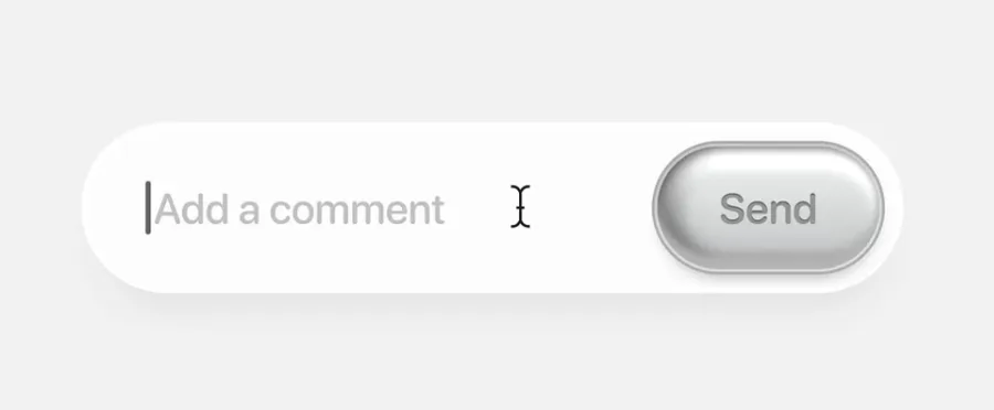A comment field with a chrome Send button at its right end.